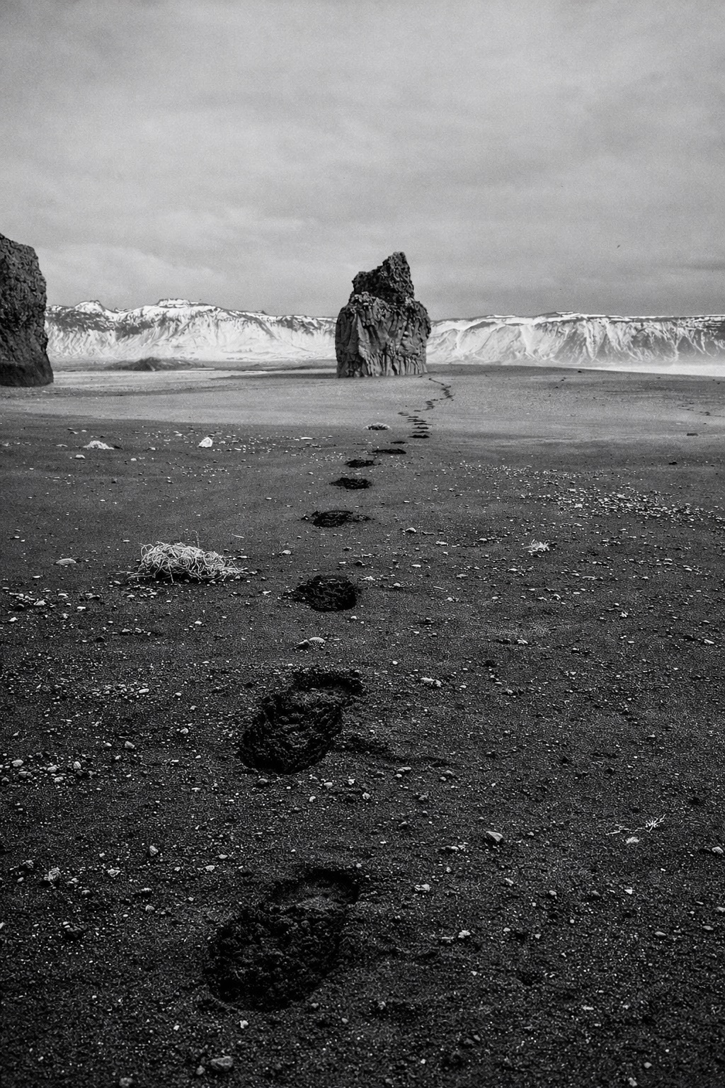 Des traces sur le sable